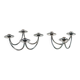 Set of silver-plated candlesticks by Berg Denmark with square bases, 1970s