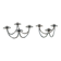 Set of silver-plated candlesticks by Berg Denmark with square bases, 1970s