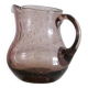 Milk jug, creamer, Biot in bubbled glass, handcrafted, purple, vintage