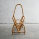 Porte-revues vintage en rotin