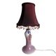 Table lamp with glass base Clichy lampshade 20th century