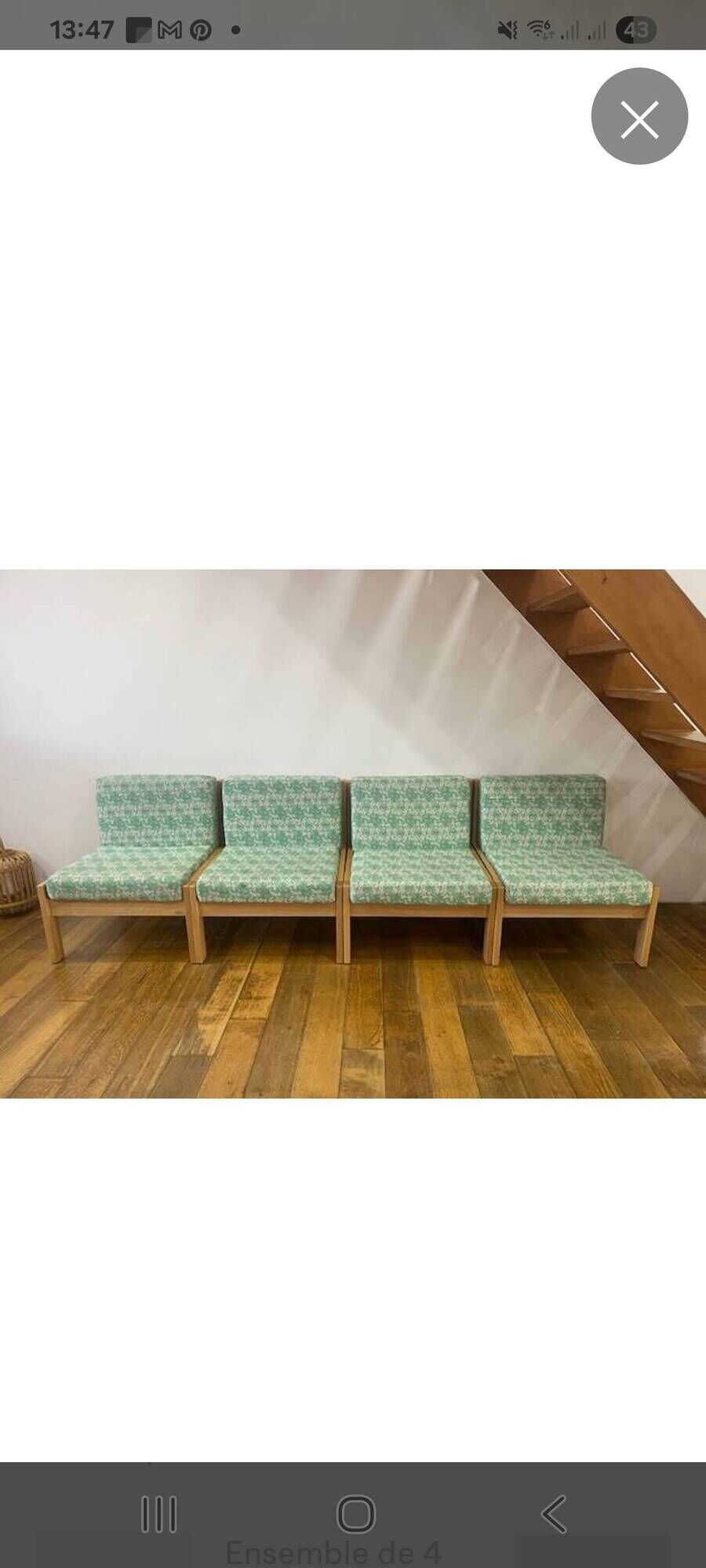 Ensemble de 4 fauteuils type chauffeuse de la marque baumann