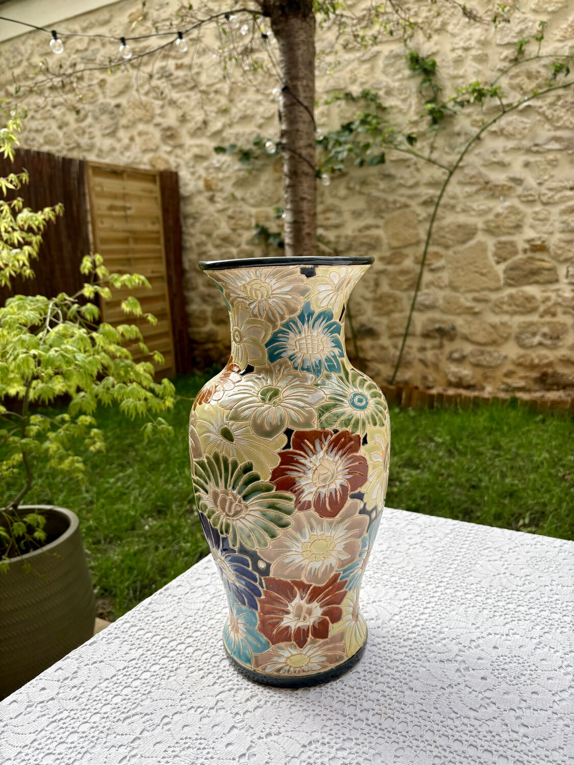 Mosaic ceramic vase