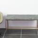 Table basse marbre vert et métal doré laiton vintage 60