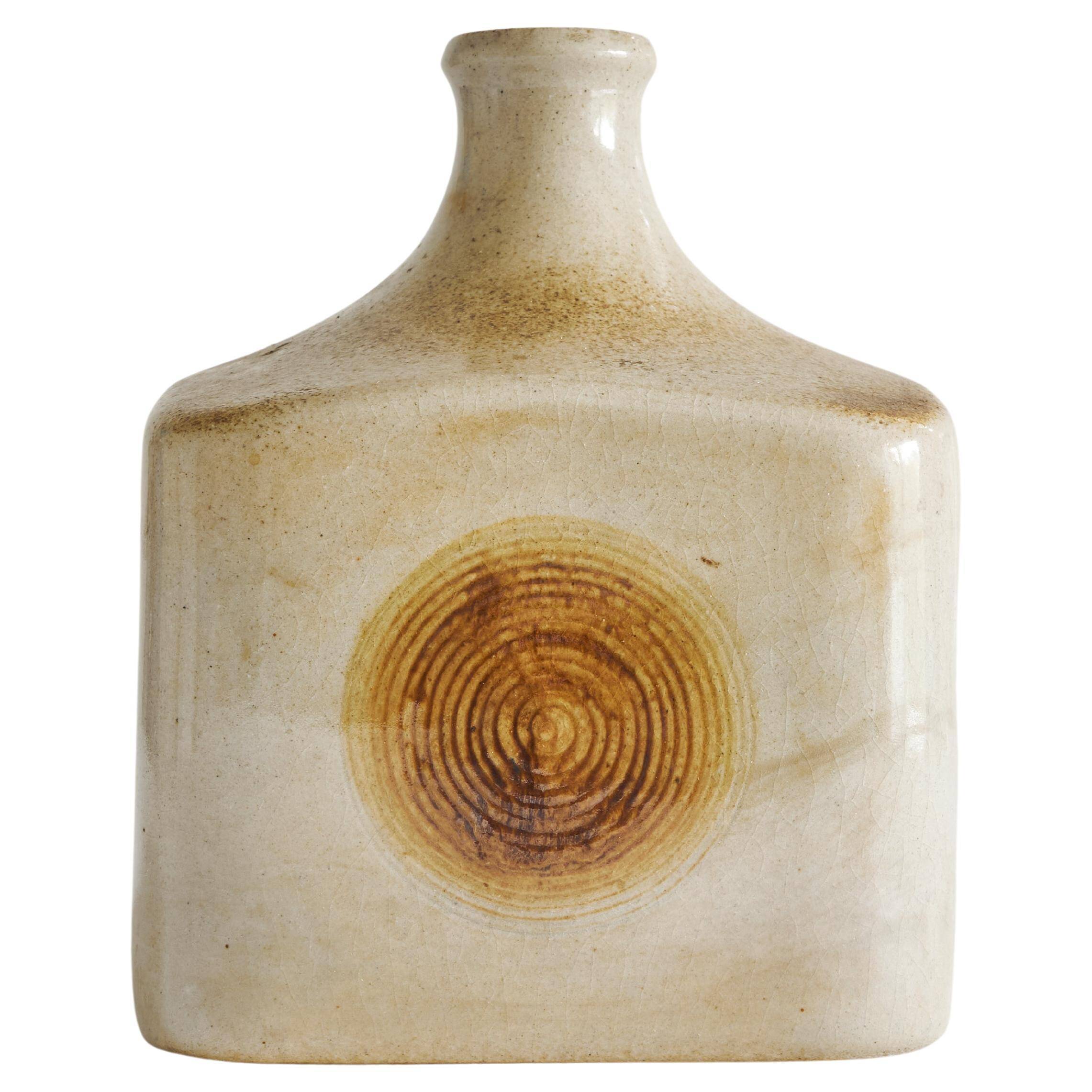 Studio ceramic vase 'Wood Impression' mid-20th century