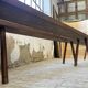 Pair of 3m solid oak farmhouse benches