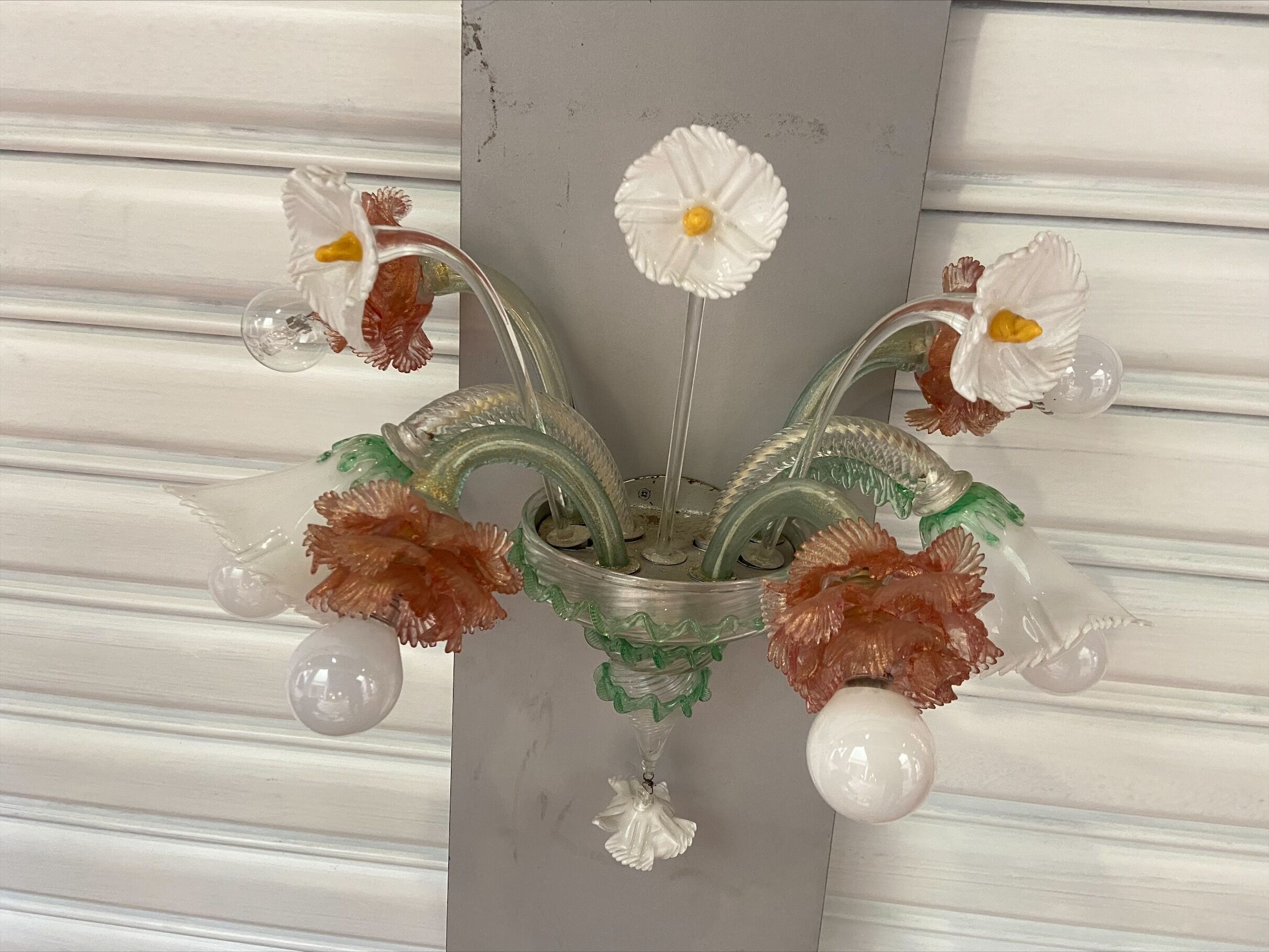 Wall lamp "Flowers" in Murano glass - 60s