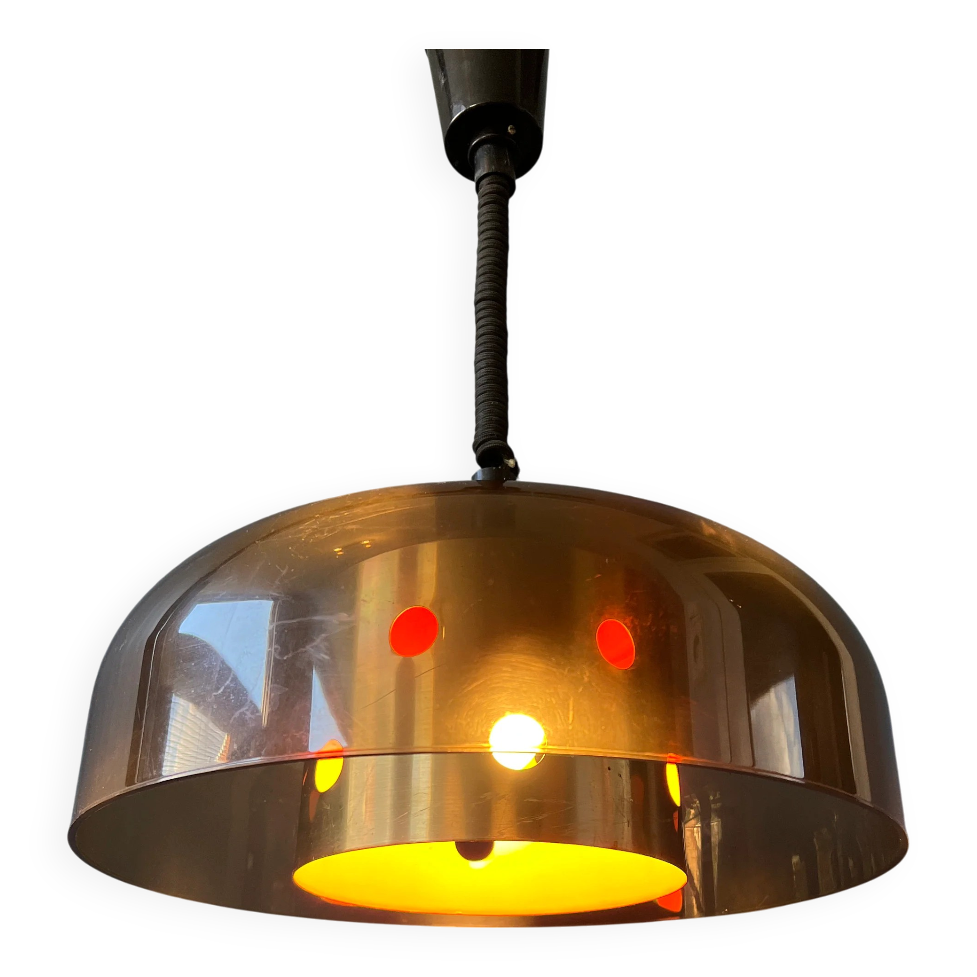 Suspension Mid-Century Herda Space Age / vintage suspended lamp from the 70s
