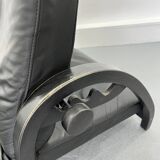 Fauteuil sinus en cuir noir de westnofa, 1970s