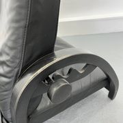 Sinus lying leather black chair from westnofa, 1970s