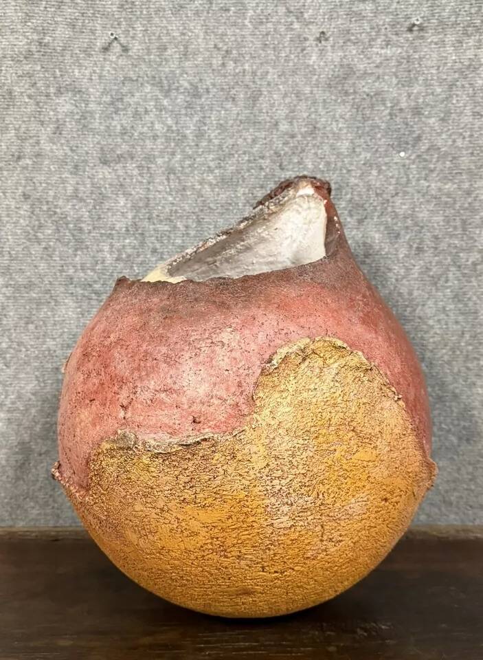 Free form polychrome ceramic sculpture 1970s