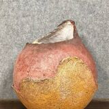 Sculpture en céramique polychrome forme libre 1970s