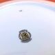 6 flat plates Fine Bohemian porcelain Floral decoration on a white background