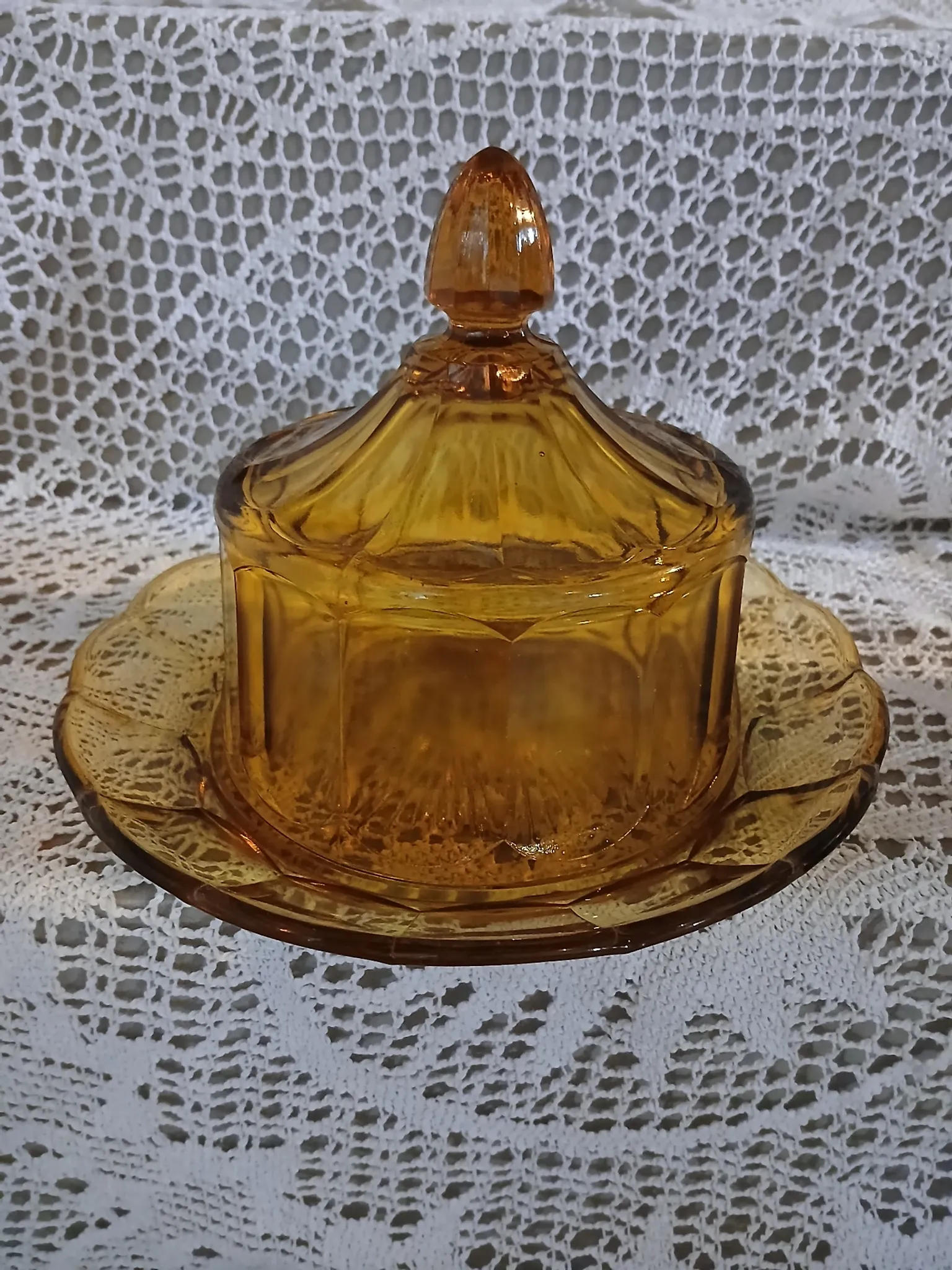 Plateau + cloche à fromage Art Déco