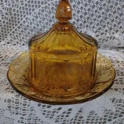 Plateau + cloche à fromage Art Déco