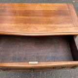 Vintage solid oak Louis XV commode from the 19th century.