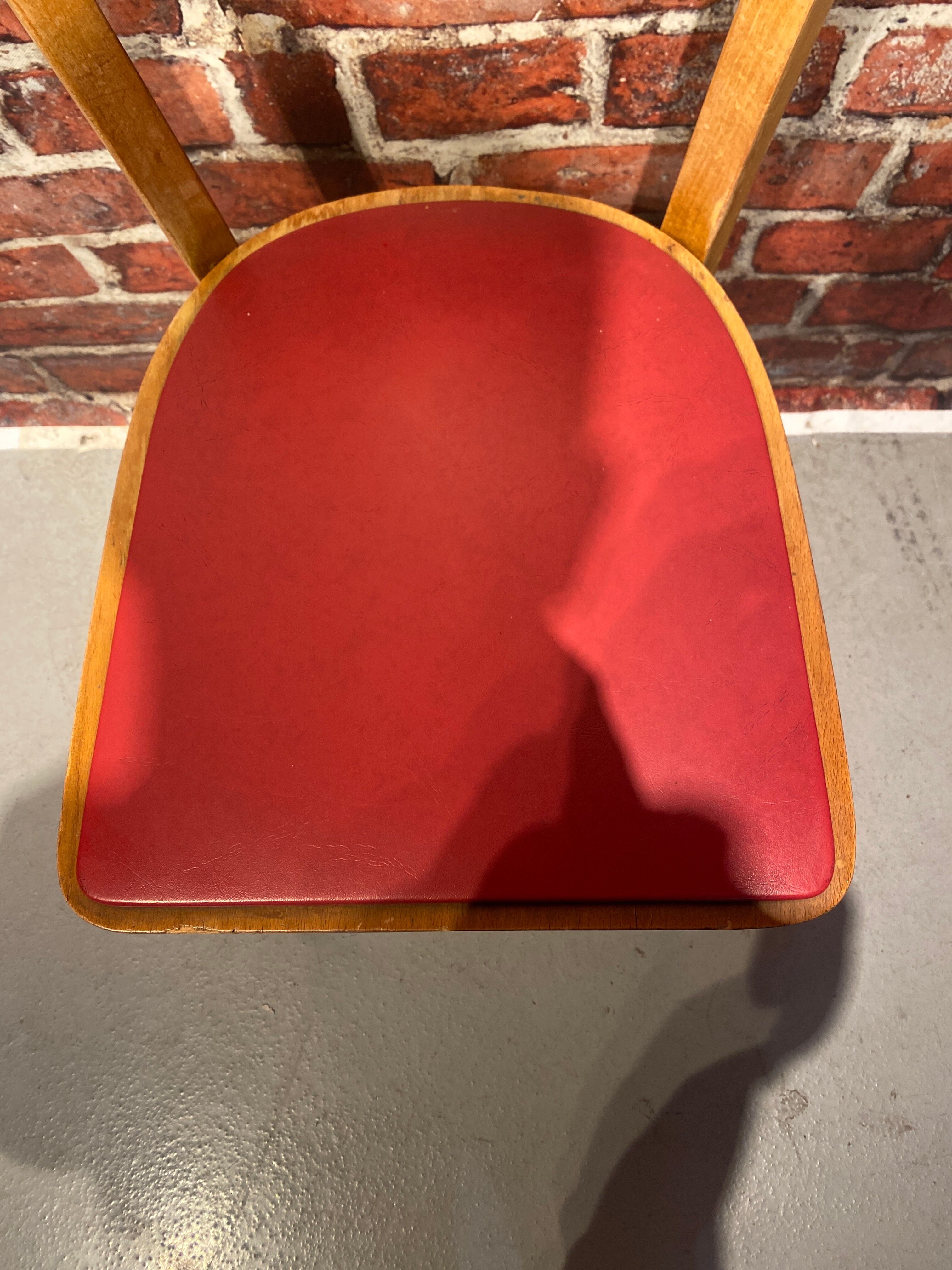 Set of 6 wooden bistro chairs