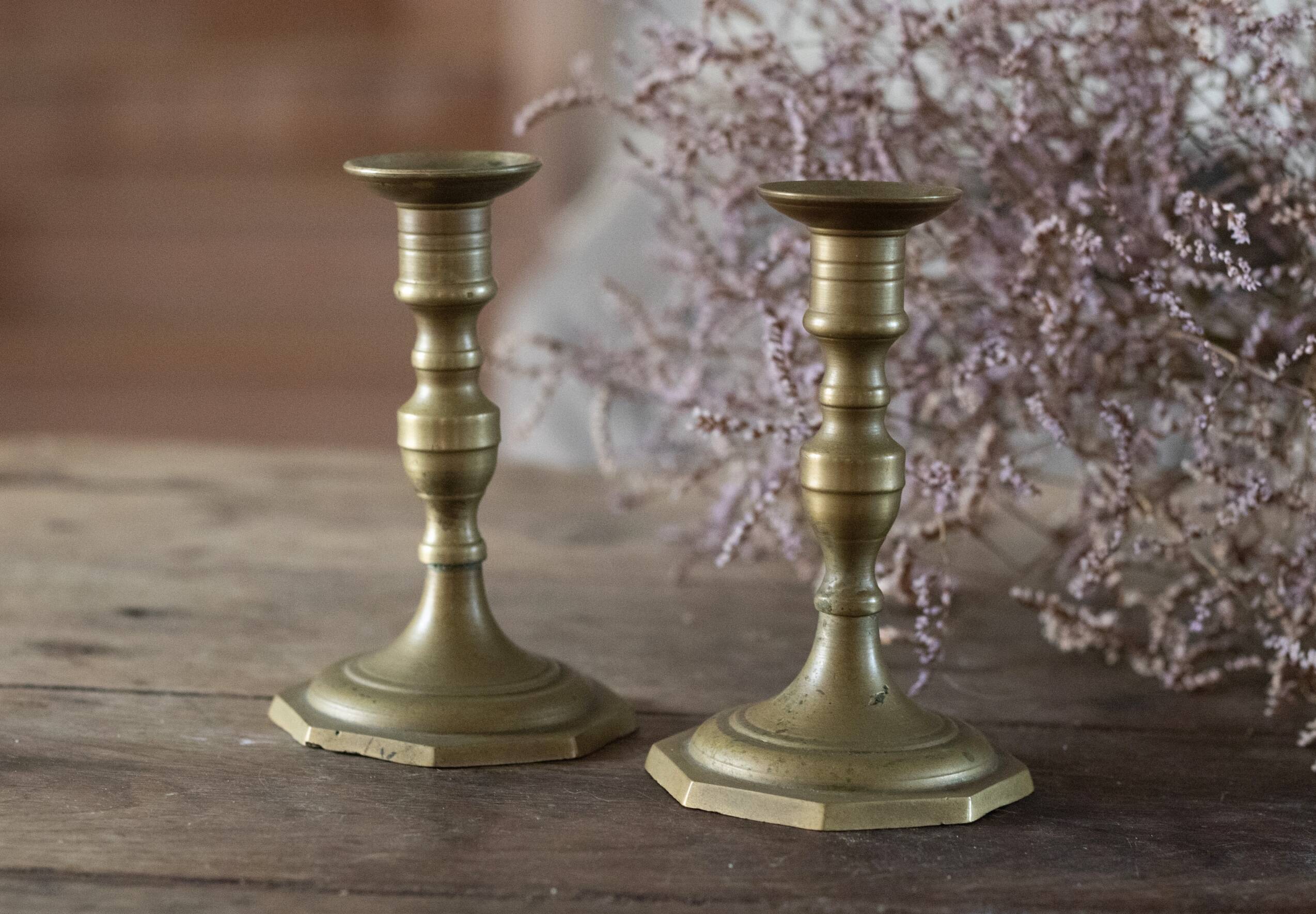 Pair of vintage brass candlesticks