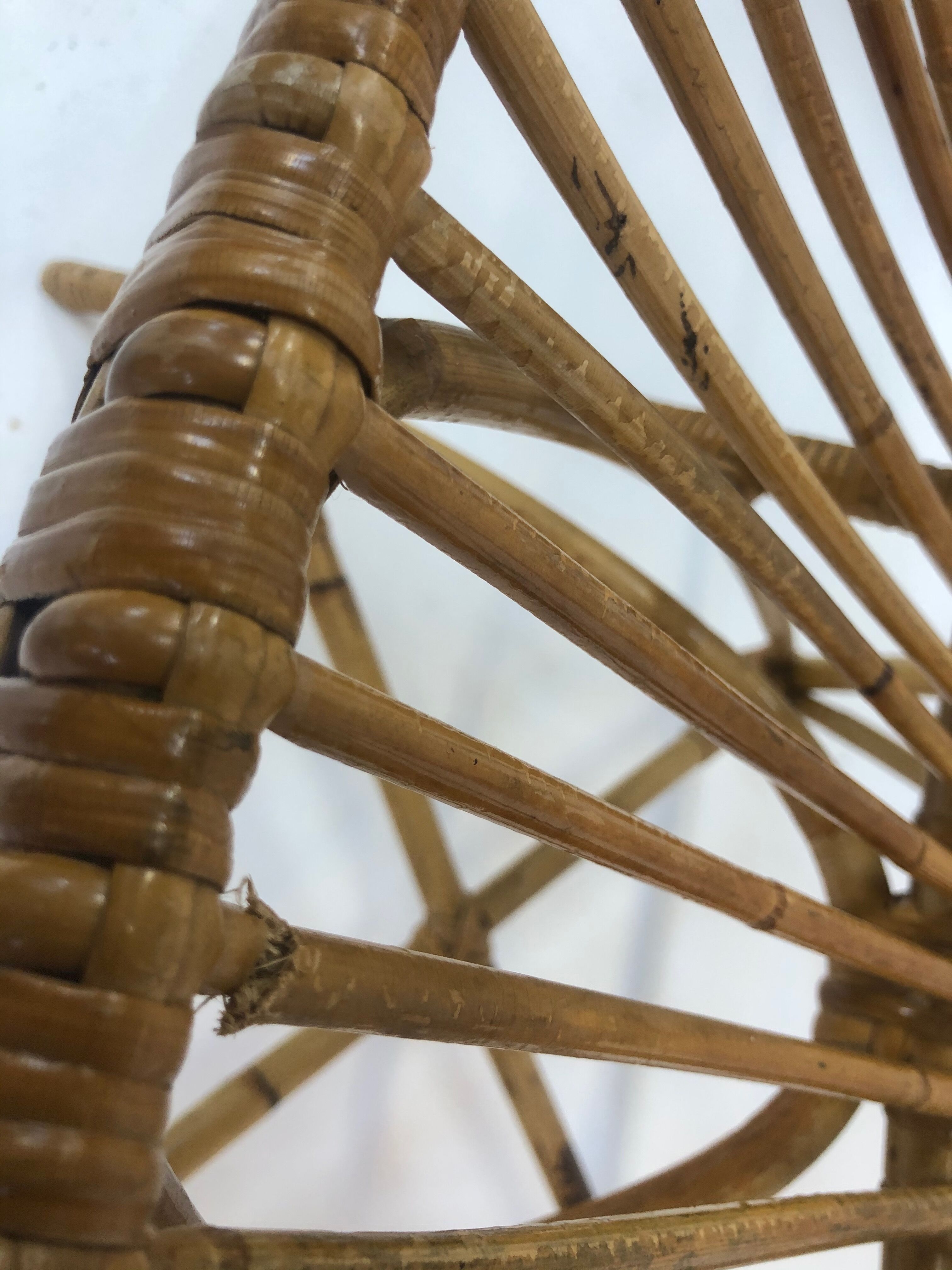 Van Rohe Noordwolde rattan chair, 1960s