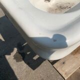 Washbasin double basin with enamelled column base Art Deco XX century