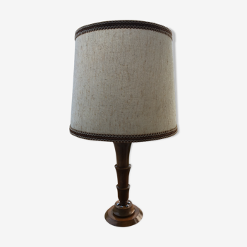 Vintage wood foot lamp