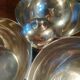 Servant 3 cups in silver metal poinçoin
