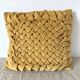 Coussin vintage velours plissé
