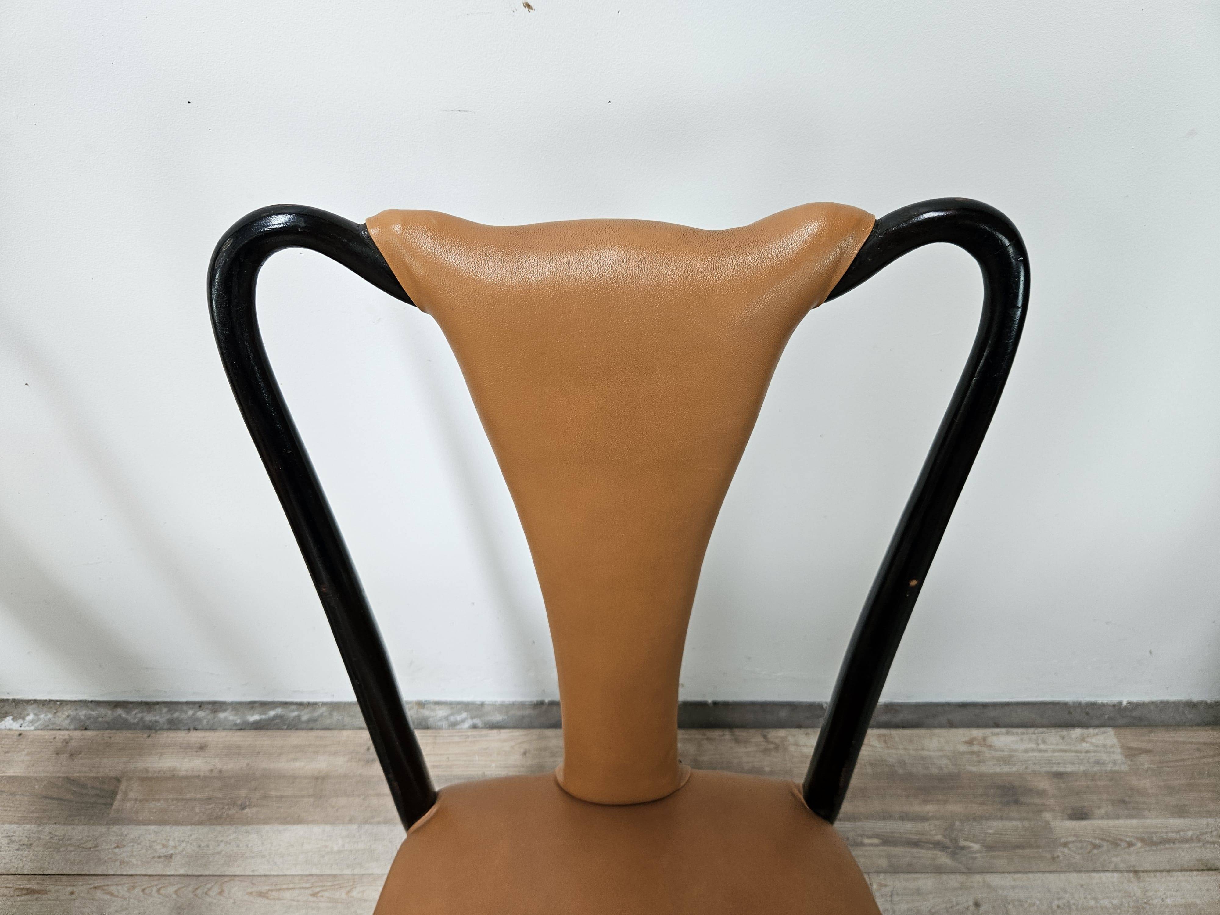 Set of 6 dining chairs by Vittorio Dassi from the 1950s