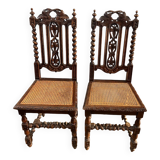 Caned chair set of 2