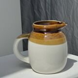 Small two-tone white and brown pitcher Made in China