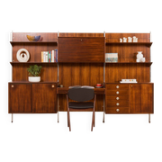 Italian mid century wall unit George Coslin for 3V Arredamenti, 1960s