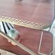Vintage 1950s dessert bar - Gold metal and wood formica trays