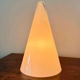 Vintage table lamp SCE opaline glass – Tipi / Iceberg model (1980s modernist)
