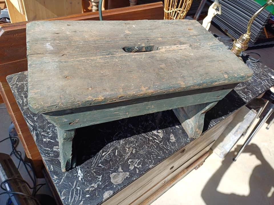 Primitive antique foot stool