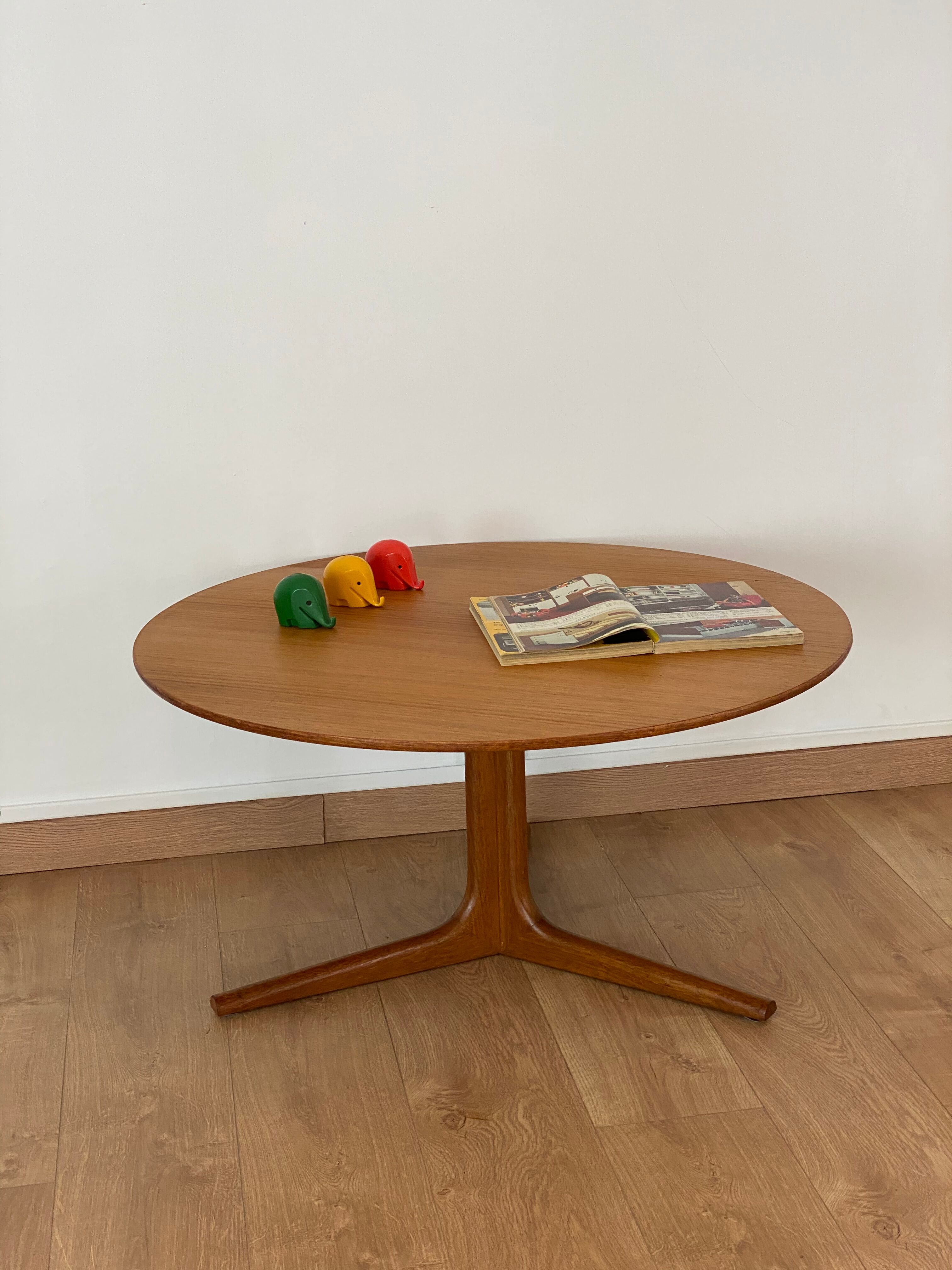 Scandinavian coffee table vintage round tripod
