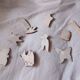 Set of 10 ceramics animals, fish, butterfly