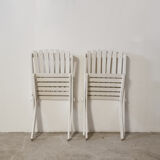 Pair of folding scissor chairs, 1950