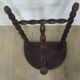 French antique wood hand made stool