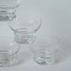Set of 6 engraved crystal champagne glasses 1960