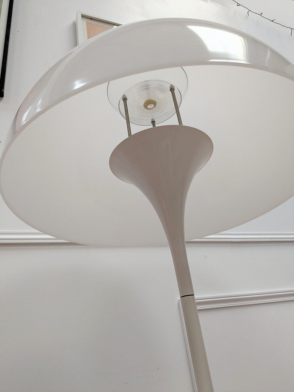 White Panthella lamp