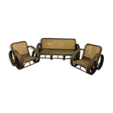 Bamboo bench and chairs