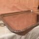 Grand plateau métal argenté ancien décor gravé 61 cm