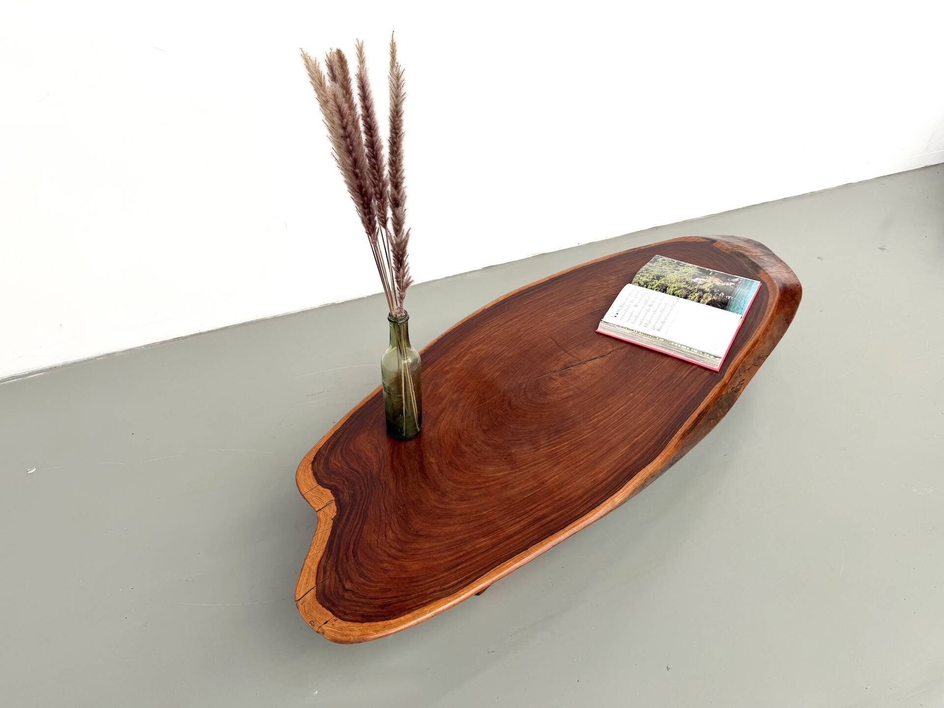 Organic Coffee Table "Slab" in Solid Exotic Wood