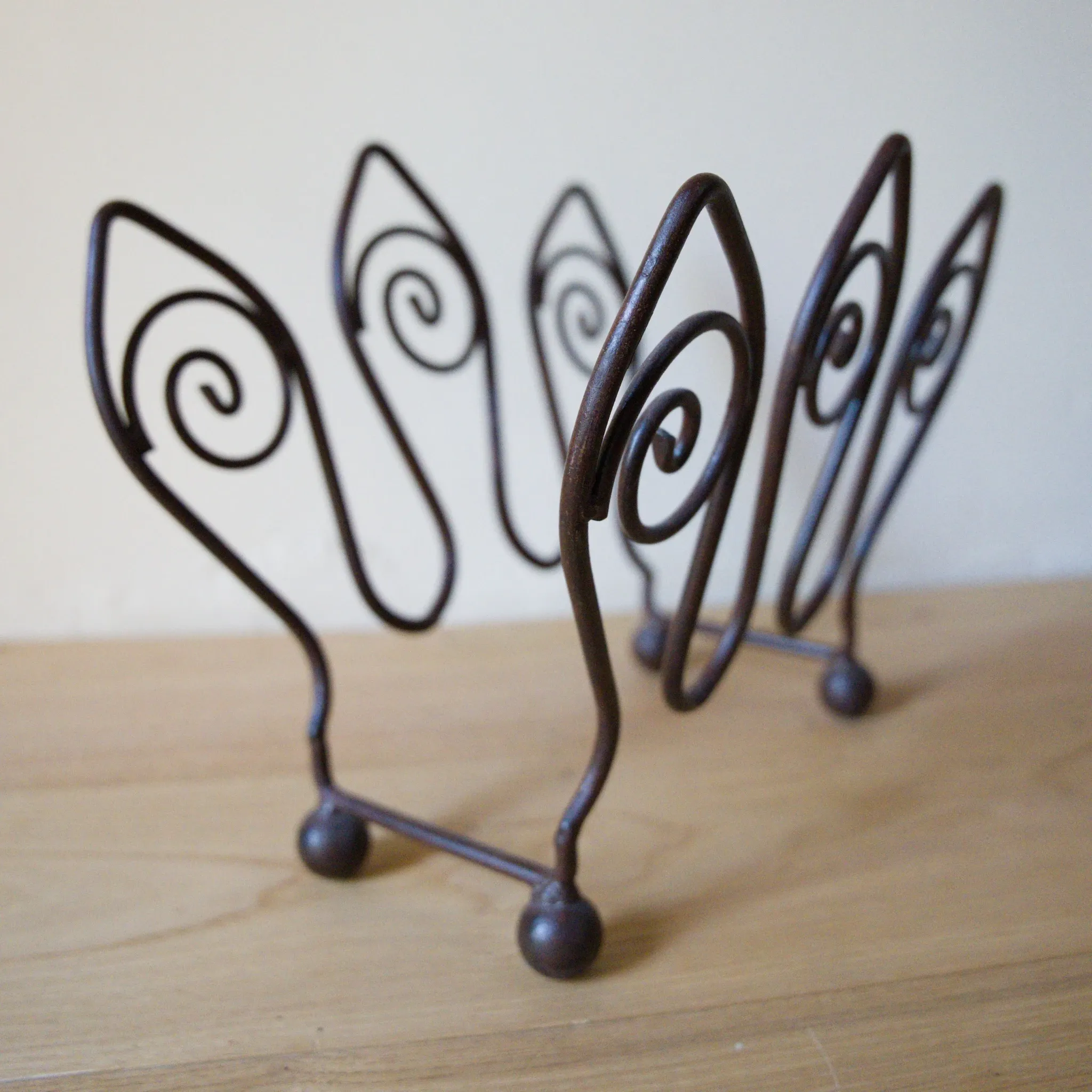 Wrought iron magazine rack, François Liguori for Studio Pescatore