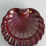 Art Deco Merlot Red Ceramic Vide-Poche by Gabriel Keramik, Sweden 1960s