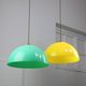 Mid-century italian brass and plexiglass pendant lamp, set of 2
