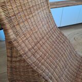 Rattan chaise longue