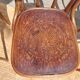 set of 3 curved wooden bistro chairs with patterns