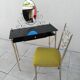 Coiffeuse et chaise vintage verre et métal dorée