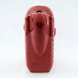 Red ceramic pitcher - bees and honeycombs decor - St Clément France - vintage 60s